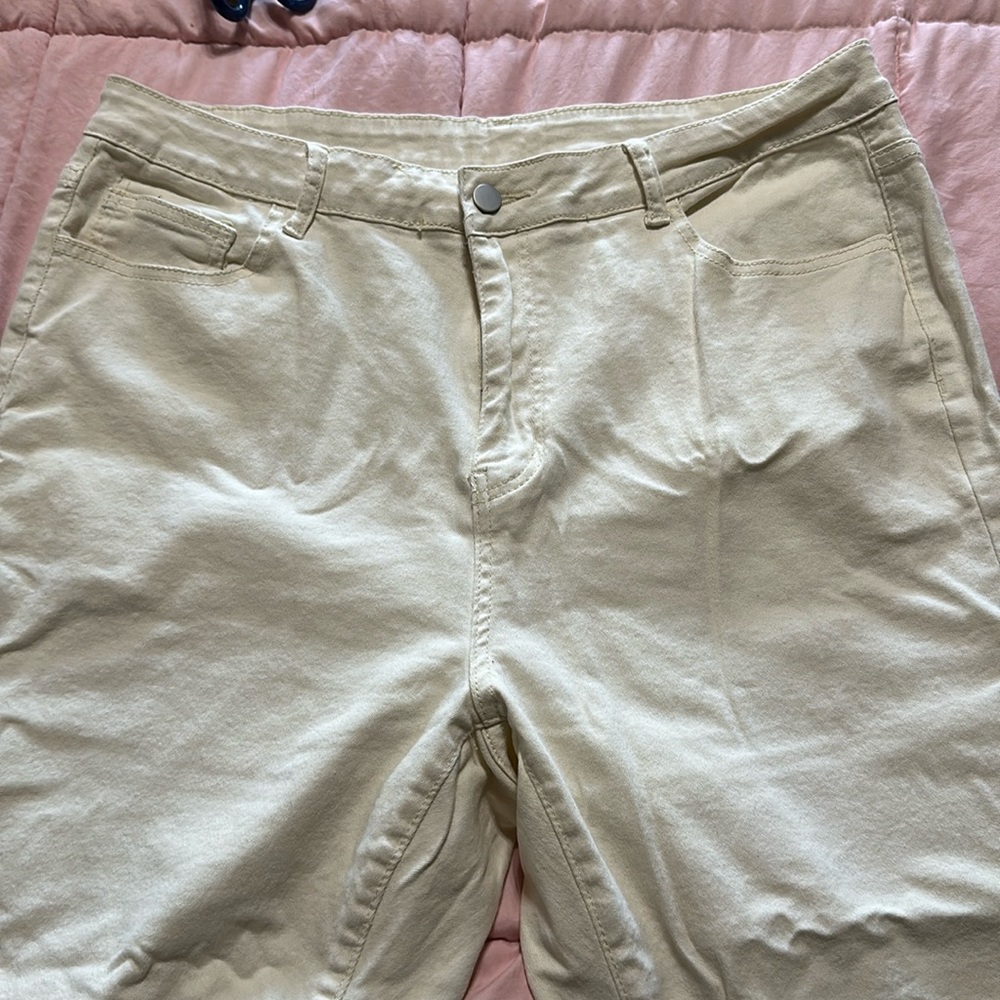 Emery Rose Cream Jeans